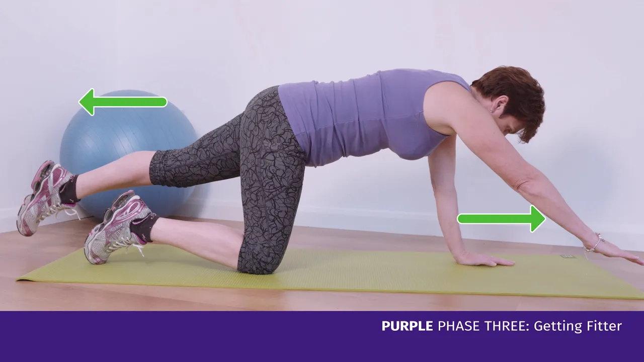 a woman doing an exercise